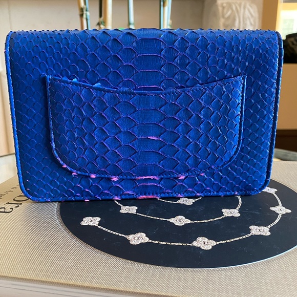RARE ⭐️ Chanel WOC Python Blue and Pink ⭐️ NWT - Picture 13 of 15